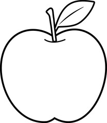 Apple outline icon
Apple Black outline vector.