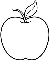 Apple outline icon
Apple Black outline vector.