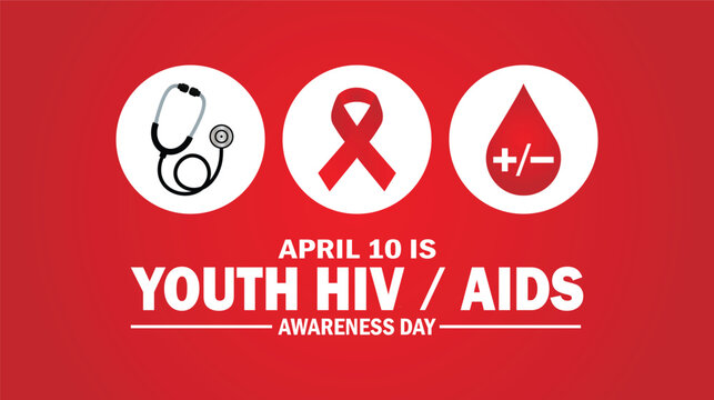  Youth Hiv  Aids Awareness Day. Holiday concept. Template for background, banner, card, poster with text inscription
