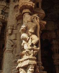 Vittala Temple, Hampi is an architectural marvel. Hampi. India.