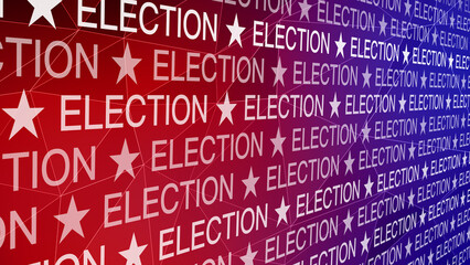 Voting as creative abstract background pattern for election text and presidential campaign news concept