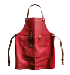Red apron isolated