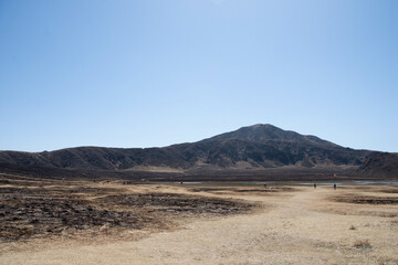 Fototapeta premium 野焼き後の草千里