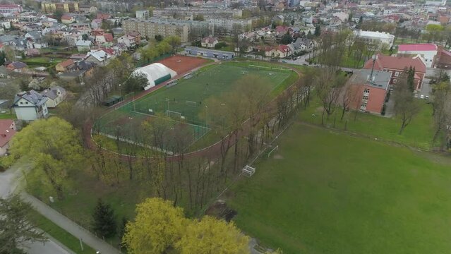 Football Field Gryf Mielec Aerial View Poland