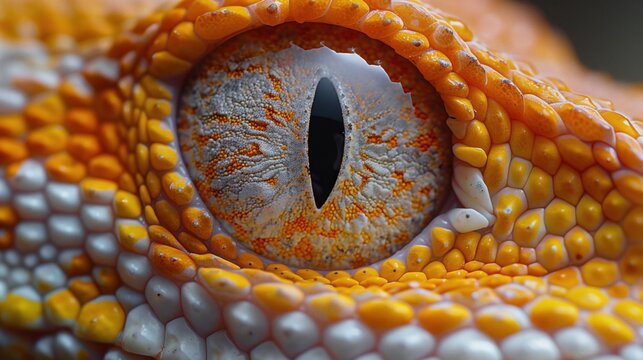 macro eye yellow snake background