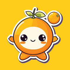 Obraz premium cute orange vector cartoon art design