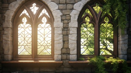 arches window church building illustration stone gothic, cathedral spire, historic ornate arches window church building