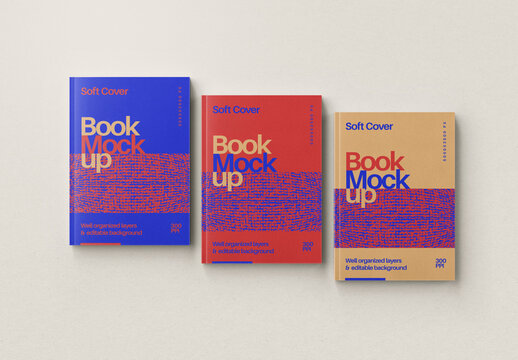 Soft Book Cover Mockup