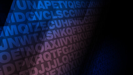 Typography abstract background of random letters and characters stylish idea for educational messaging and visual study in contemporary design