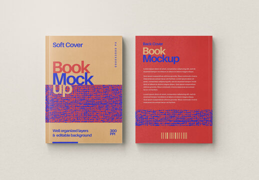 Soft Book Cover Mockup