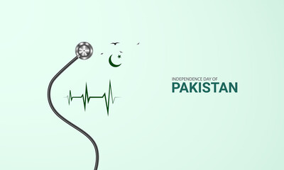 Independence day of Pakistan, Pakistan Independence day, creative design for banner, poster, vector illustration.