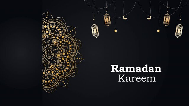 Ramadan holy month celebrations in the Muslim . Animated arabesque background for religious greetings as ramadan, Hajj, Eid and common Islamic purposes.