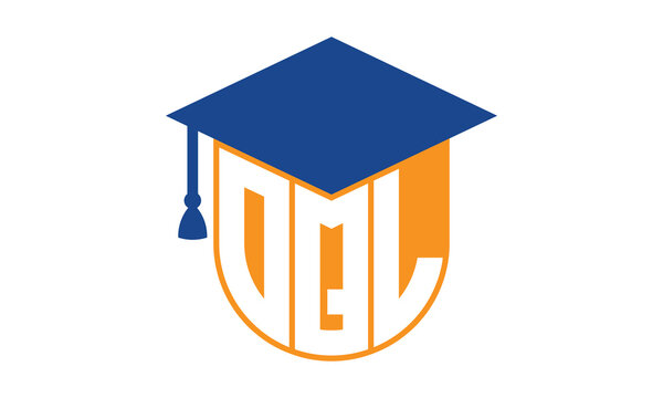OQL initial letter academic logo design vector template. monogram, abstract, school, college, university, graduation, symbol, shield, model, institute, educational, coaching canter, tech, sign, badge