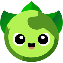 Fototapeta premium Sweet emoji surrounded by beautiful nature