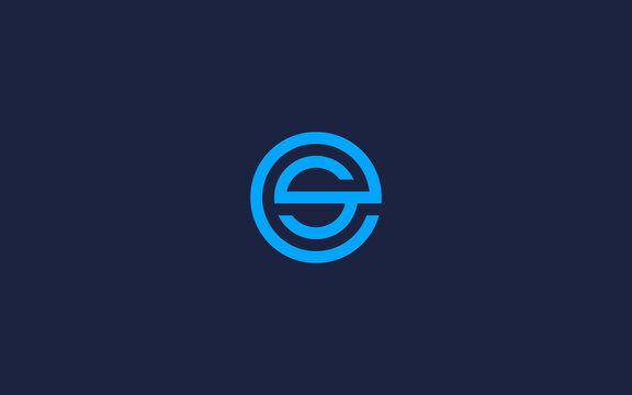 letter es with circle logo icon design vector design template inspiration