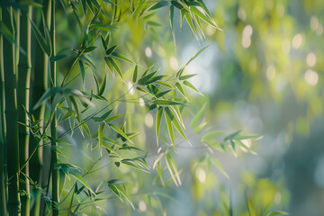 green bamboo tree in the forest