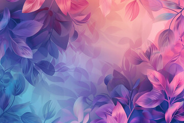 abstract gradient colors floral background - obrazy, fototapety, plakaty