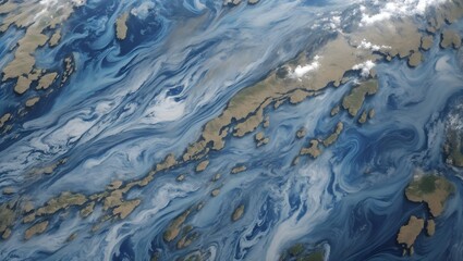 Fototapeta premium Blue marble background