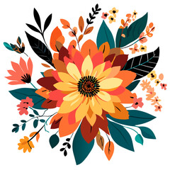 Vibrant wildflowers dance gracefully amidst the lush greenery.