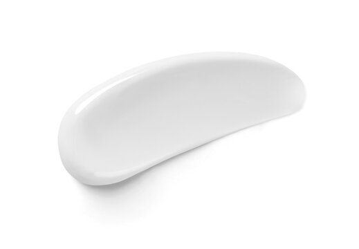 White cosmetic cream stroke isolated on white.
