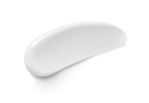 White cosmetic cream stroke isolated on white.