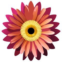 A vibrant gerbera daisy blossoms amidst the lush greenery of nature.