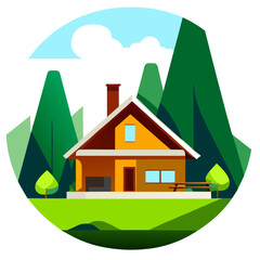 Enchanting abode nestled amidst serene natural surroundings.