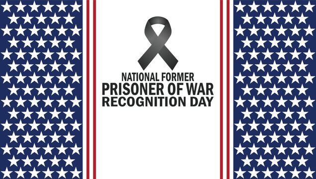 National Former Prisoner Of War Recognition Day. Suitable for greeting card, poster and banner.
