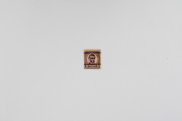 Purple Three Cent Vintage Stamp