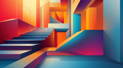 architecture geometric background, abstract vector llustration.