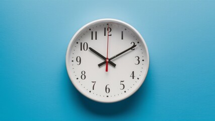 clock on a blue background