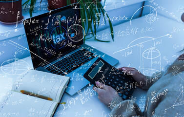 mathematics formulas, high education concept