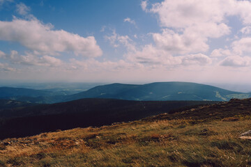 View from the highest peak of Karkonosze-Sniezka