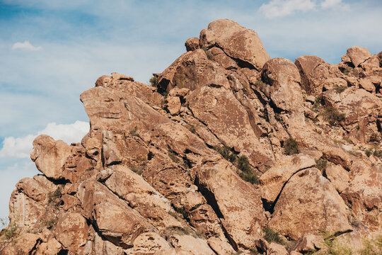 Mountain Rock Formation in Hueco Tanks State Park in El Paso Texas