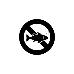  No fishing sign icon isolated on transparent background