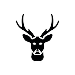 deer head, icon vector illustration
