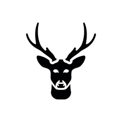 deer head, icon vector illustration