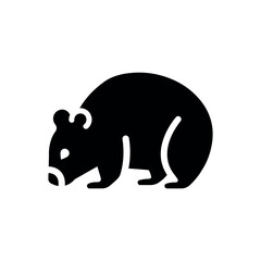 black pig icon  Vector illustration