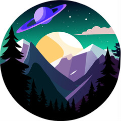 Obraz premium Vast expanse of space dotted with stars and nebulae, casting an ethereal glow amidst cosmic darkness.