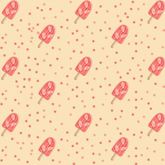 ice cream seamless pattern 