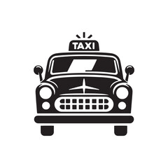 City Cab: Taxi Silhouette Vector Collection for Urban Transport Designs and Street Scene Projects, Cab Illustration vector.