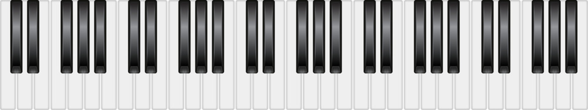 Piano keys on transparent, png. Music poster template. Jazz and blues music concert. black and white, gold keys