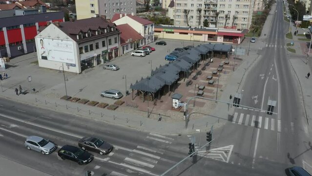 Beautiful New Market Square Zamosc Aerial View Poland