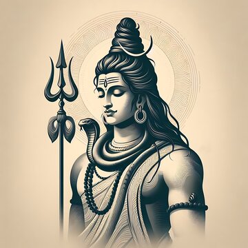 Lord Shiva with Trident 