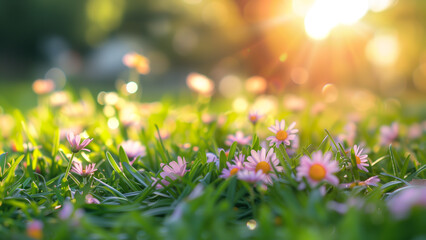 Obraz na płótnie Canvas Spring Awakening: A Close-Up of Blooming Flowers