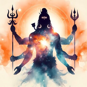 Portrait of Lord Shiva containing the whole universe