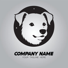 a dog logo company image vector with head dog illustration symbol design

