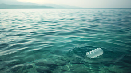 Naklejka premium A Plastic Container in the Sea