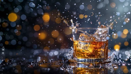 Foto op Plexiglas A Splash of Whiskey in the Night © DY