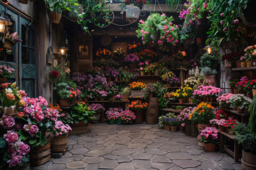 Fototapeta na wymiar A beautiful flower shop